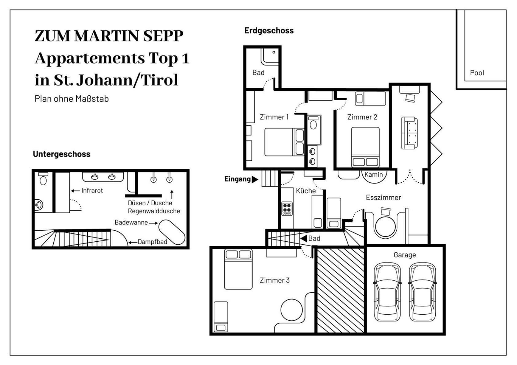 Zum Martin Sepp Appartements Im Martinshof Санкт-Йоганн-ін-Тіроль Екстер'єр фото