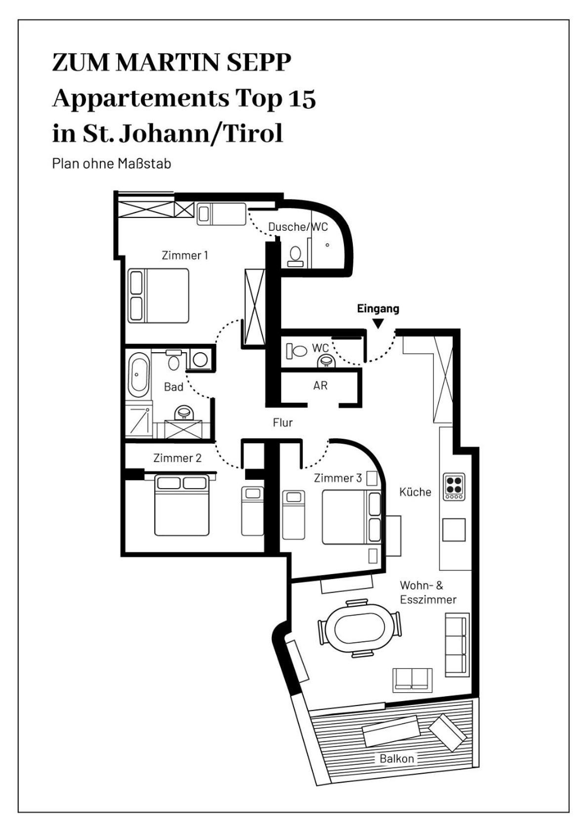 Zum Martin Sepp Appartements Im Martinshof Санкт-Йоганн-ін-Тіроль Екстер'єр фото